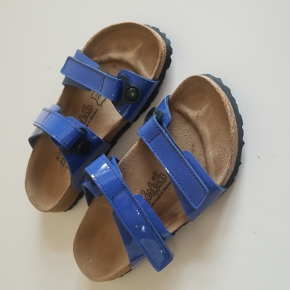 Birkenstock Shoes - Birkenstock Birki's Blue Patent. size 5.
